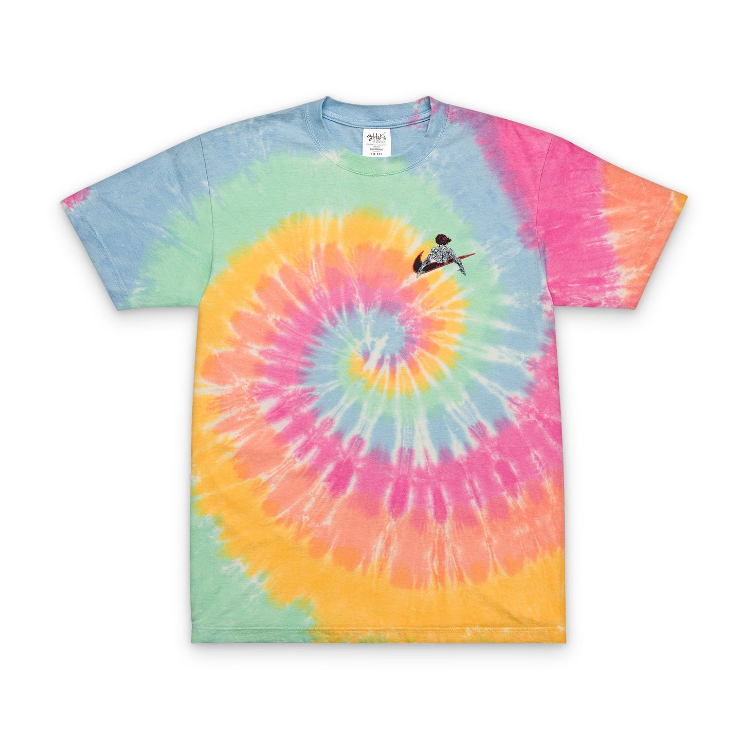 Youjiro Hanma Embroidered Oversized Tie-Dye T-Shirt