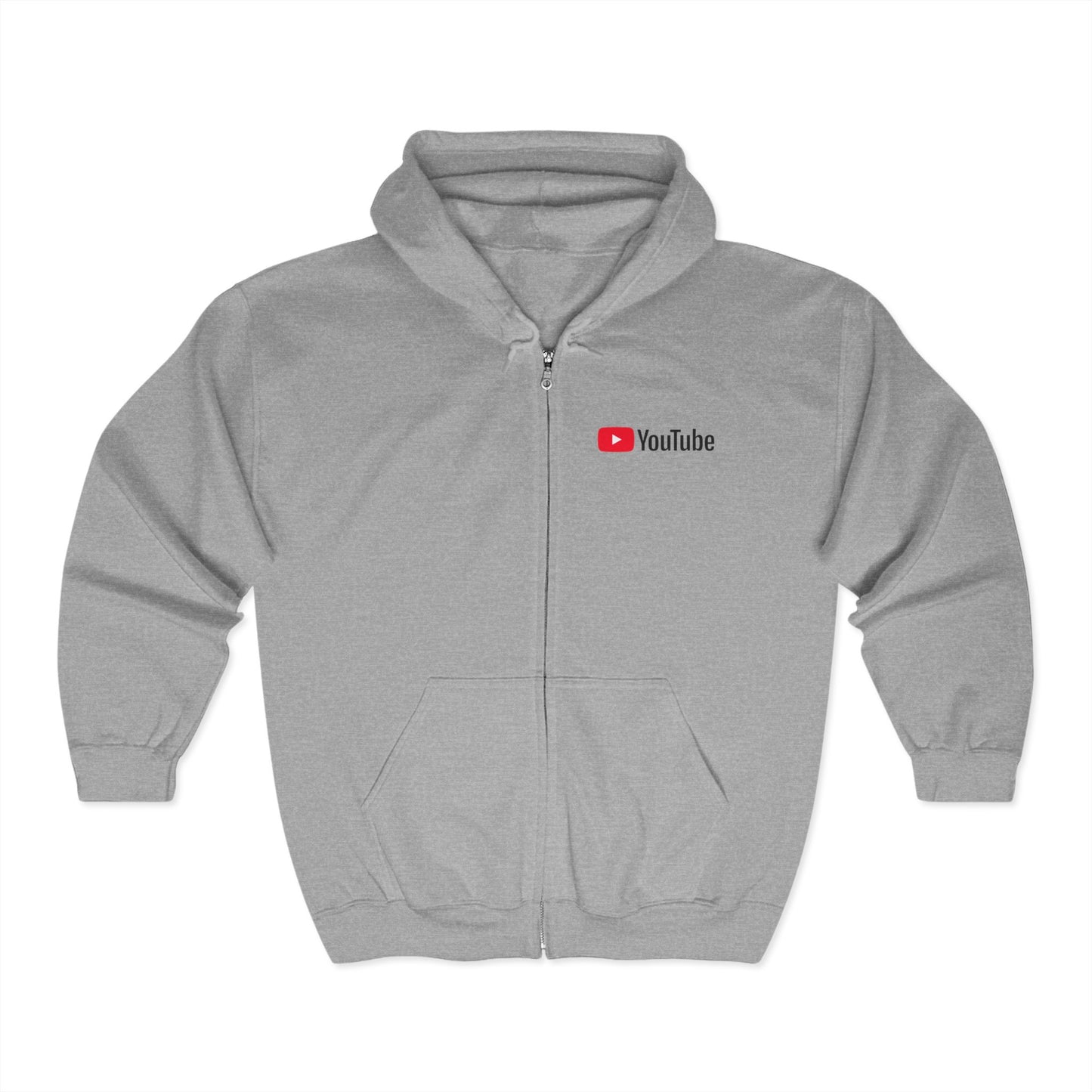 YouTube Logo Adult Zip-Up Hoodie