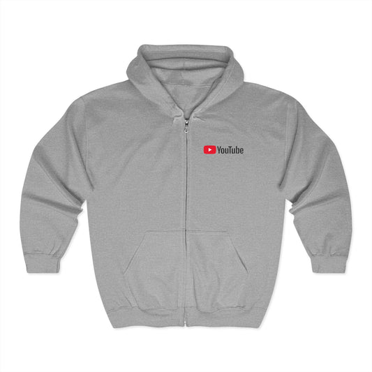 YouTube Logo Adult Zip-Up Hoodie