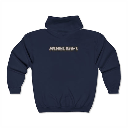 Minecraft Logo Adult Zip-Up Hoodie