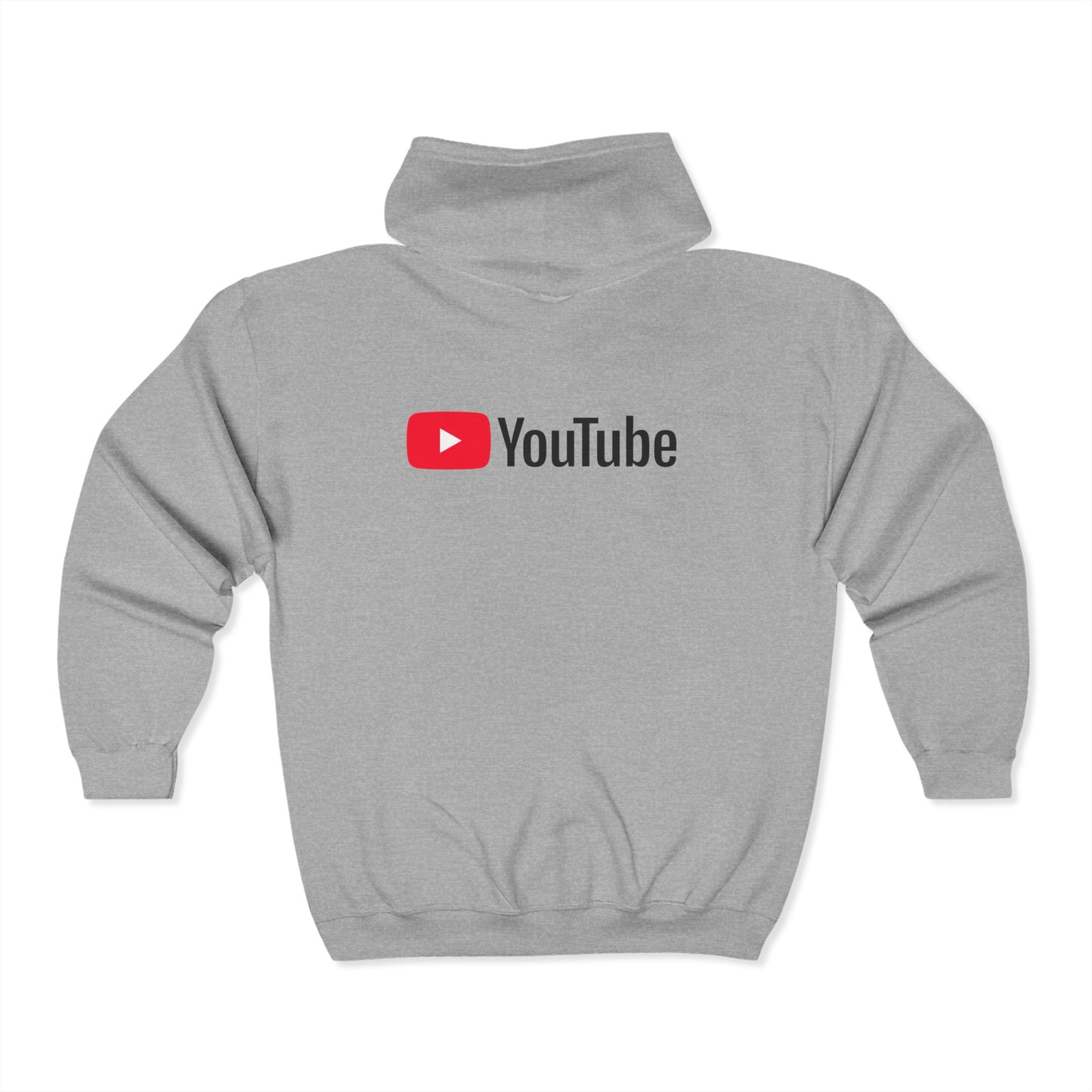 YouTube Logo Adult Zip-Up Hoodie
