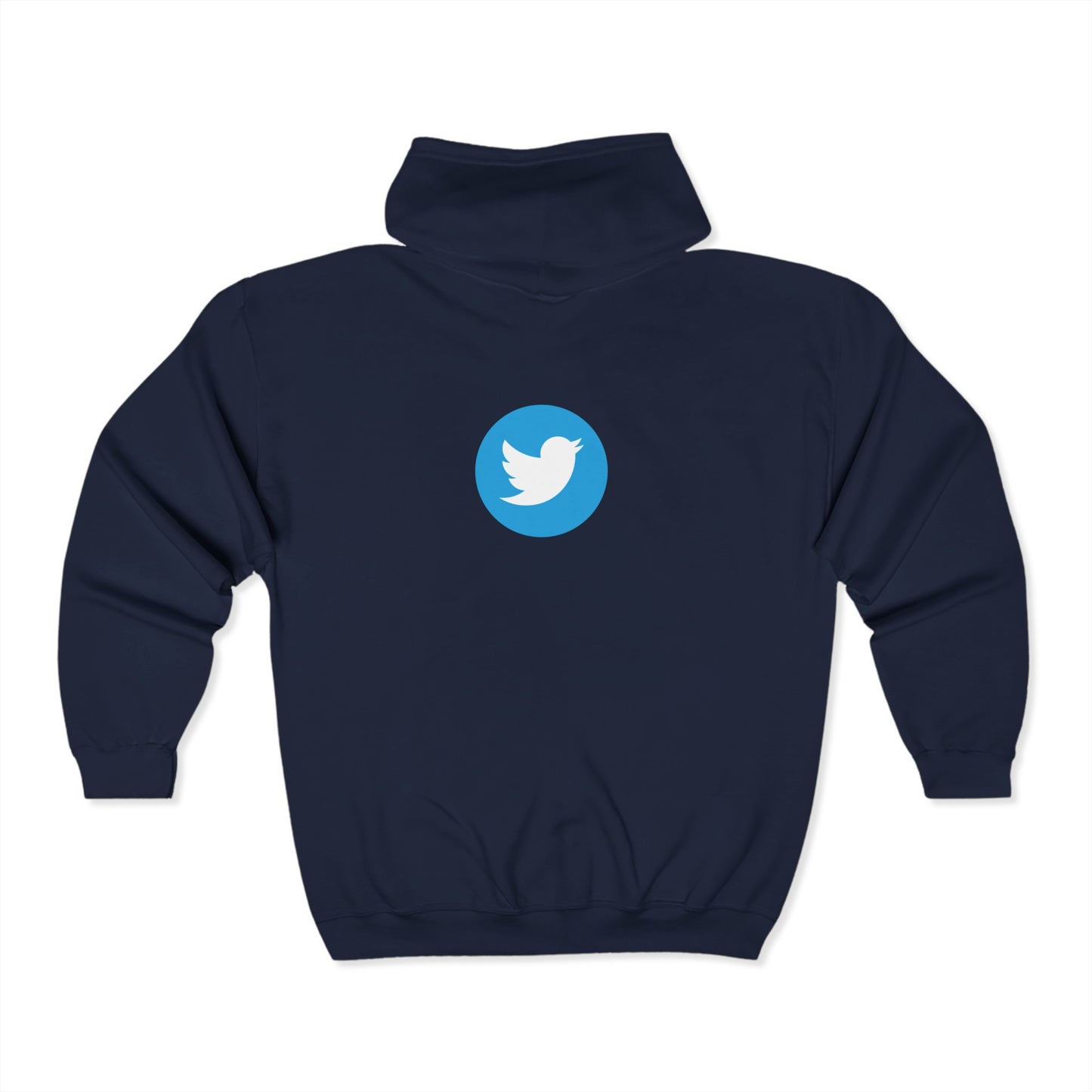 Twitter Logo Adult Zip-Up Hoodie