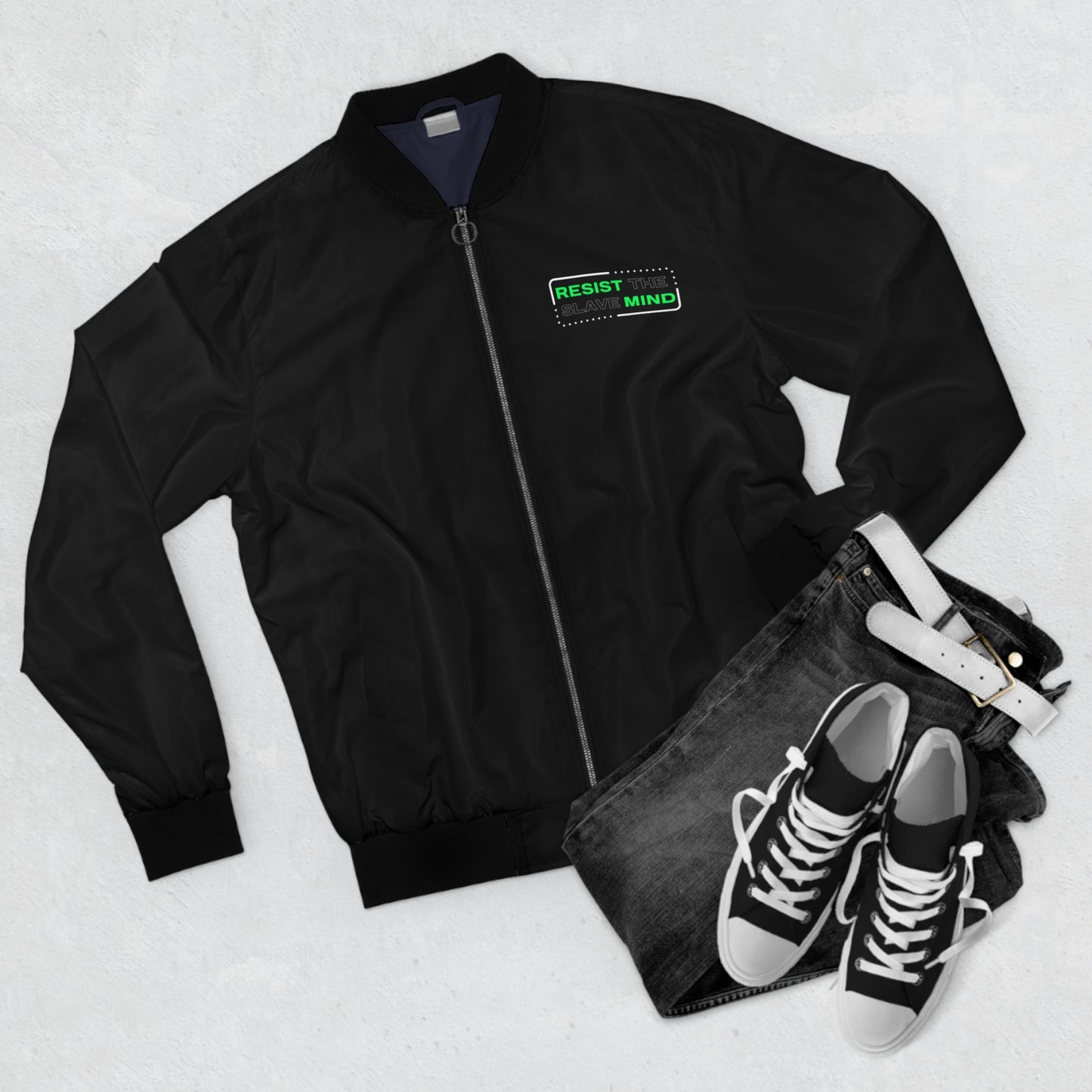 Resist The Slave Mind Men's Bomber Jacket