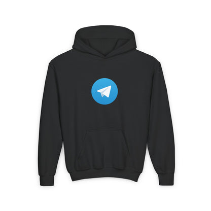 Telegram Logo Youth Hoodie