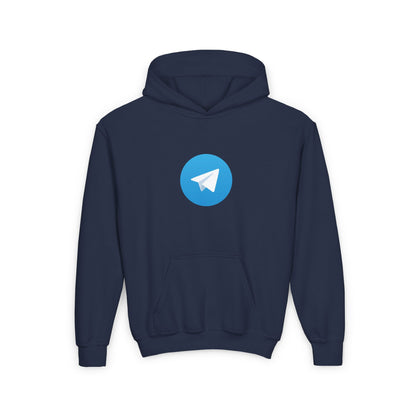 Telegram Logo Youth Hoodie