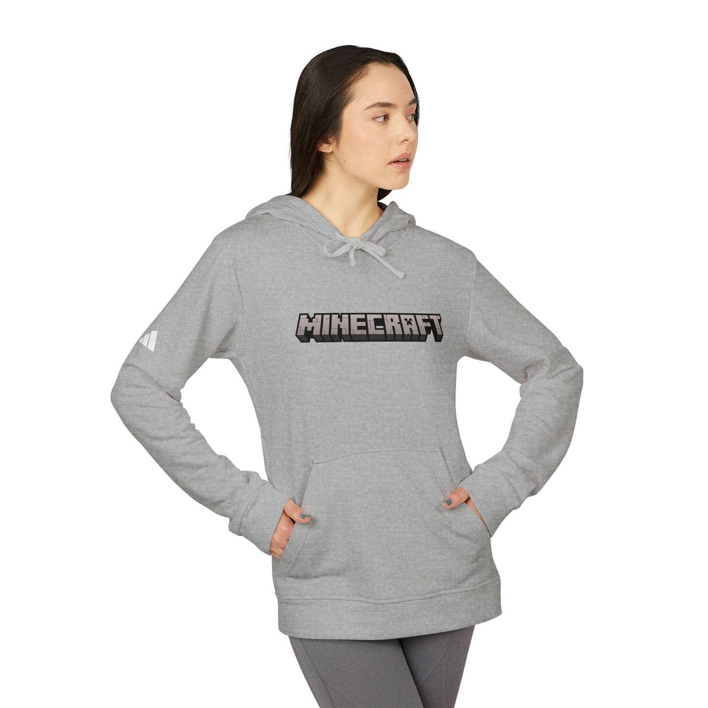 Minecraft Logo Adidas Adult Hoodie