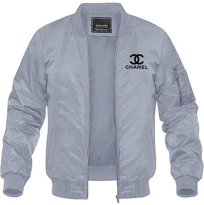 Men's Chanel Lightweight Bomber Jacket Windbreaker Softshell Varsity Jacket Coat