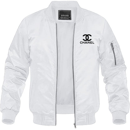 Men's Chanel Lightweight Bomber Jacket Windbreaker Softshell Varsity Jacket Coat