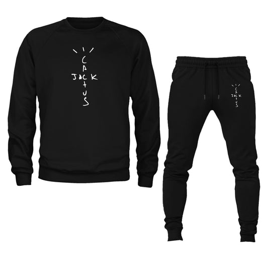 Men's Cactus Jack Crewneck Sweatshirt Joggers Suit