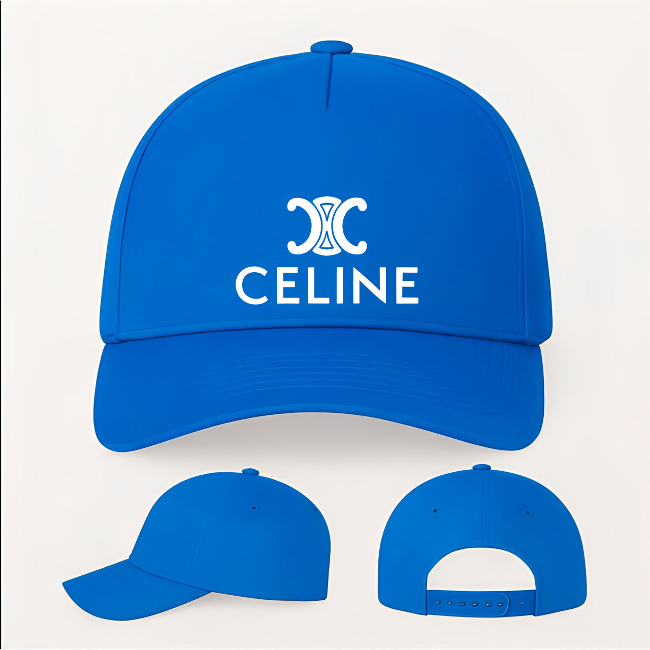 Celine Five Panel Twill Snapback Cap