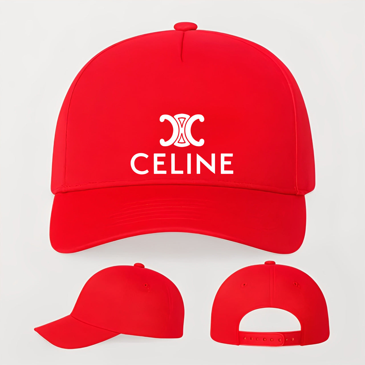 Celine Five Panel Twill Snapback Cap