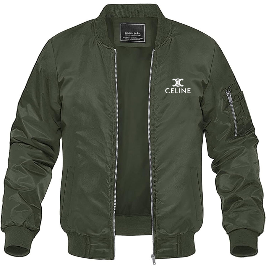 Men's Celine Lightweight Bomber Jacket Windbreaker Softshell Varsity Jacket Coat