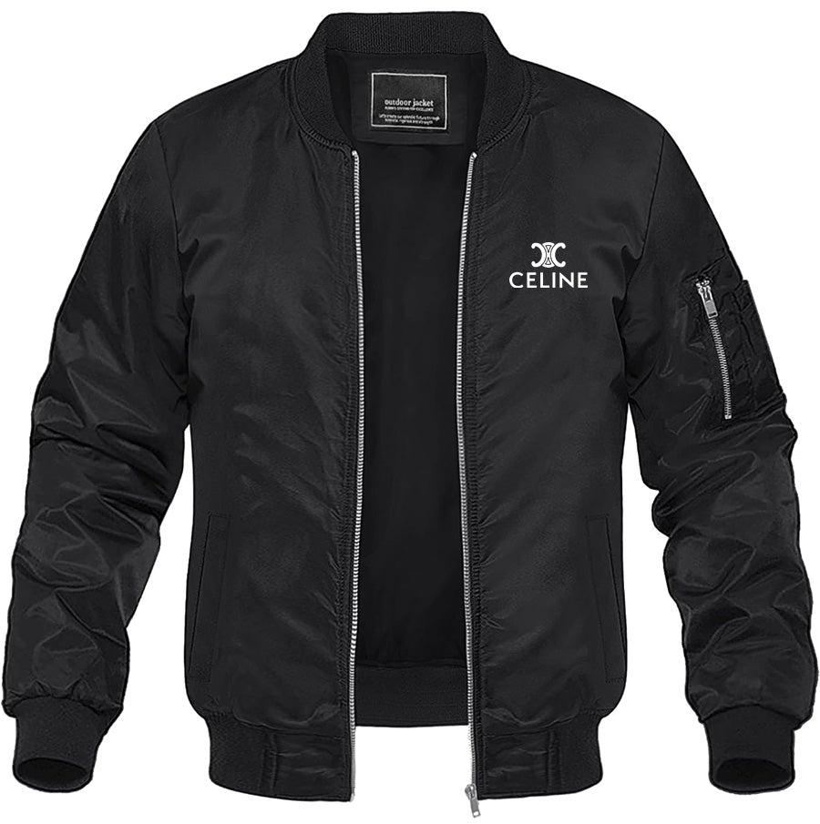 Men's Celine Lightweight Bomber Jacket Windbreaker Softshell Varsity Jacket Coat