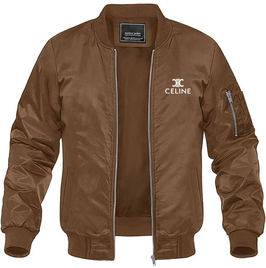 Men's Celine Lightweight Bomber Jacket Windbreaker Softshell Varsity Jacket Coat
