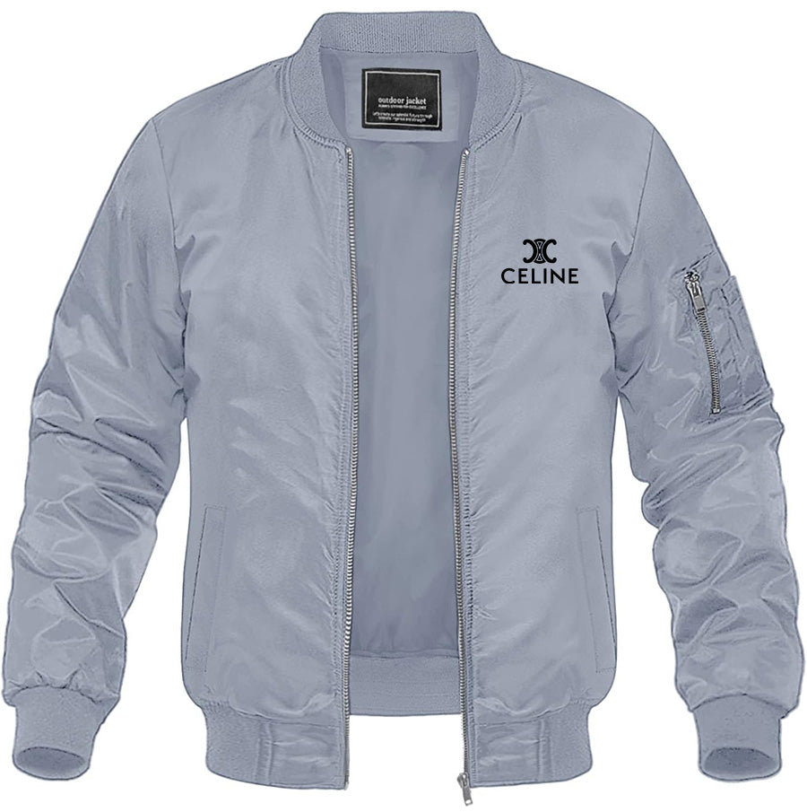 Men's Celine Lightweight Bomber Jacket Windbreaker Softshell Varsity Jacket Coat