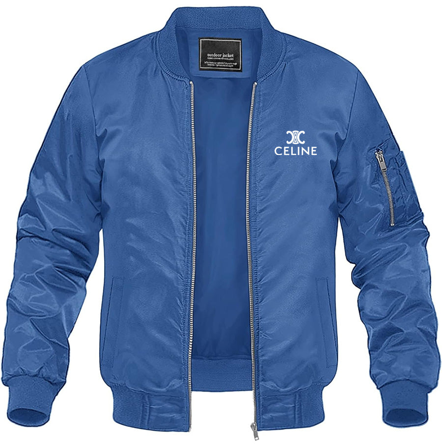 Men's Celine Lightweight Bomber Jacket Windbreaker Softshell Varsity Jacket Coat