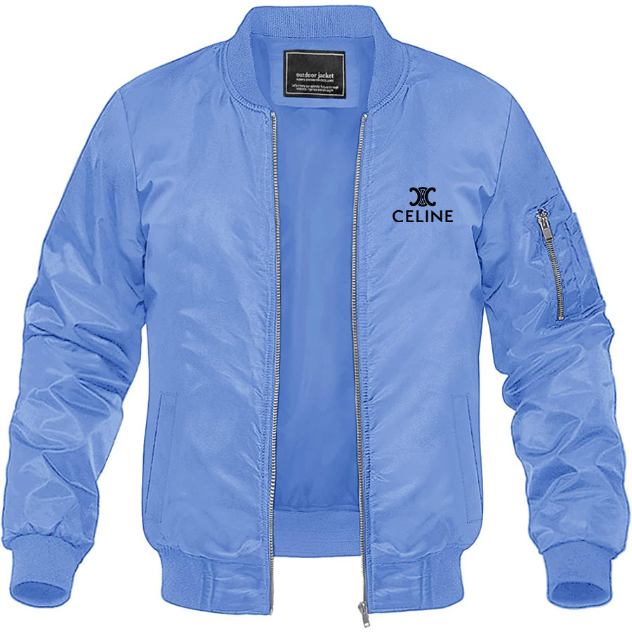 Men's Celine Lightweight Bomber Jacket Windbreaker Softshell Varsity Jacket Coat