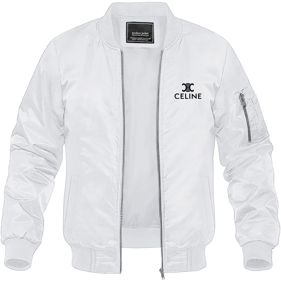 Men's Celine Lightweight Bomber Jacket Windbreaker Softshell Varsity Jacket Coat