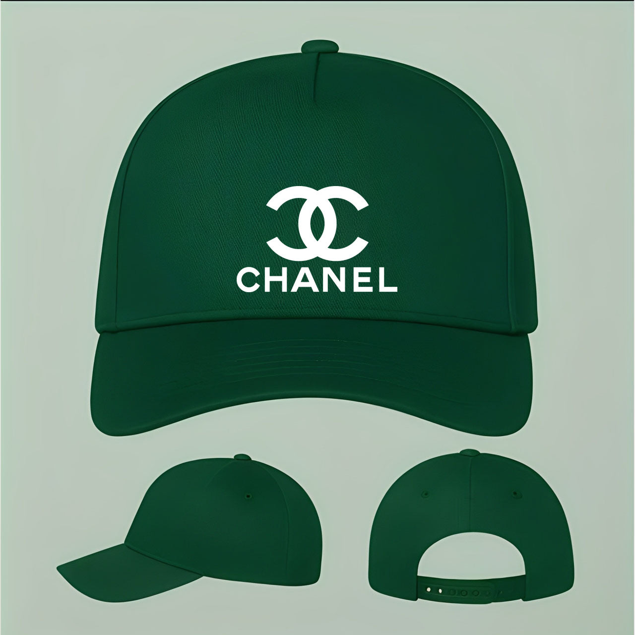 Chanel Five Panel Twill Snapback Cap