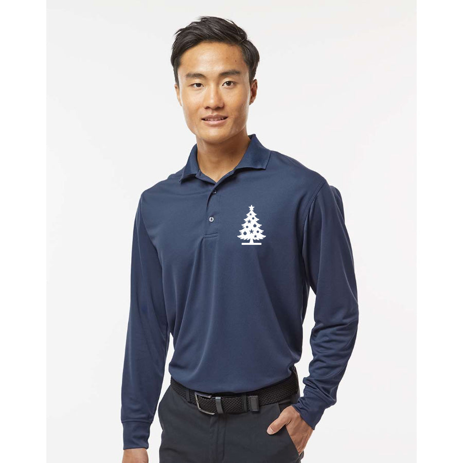 Men's Christmas Tree - Paragon - Prescott Long Sleeve Polo - 110