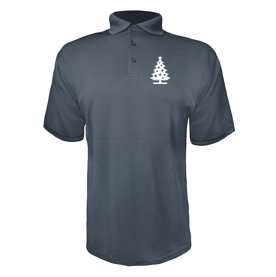Men's Christmas Tree Polyester Polo