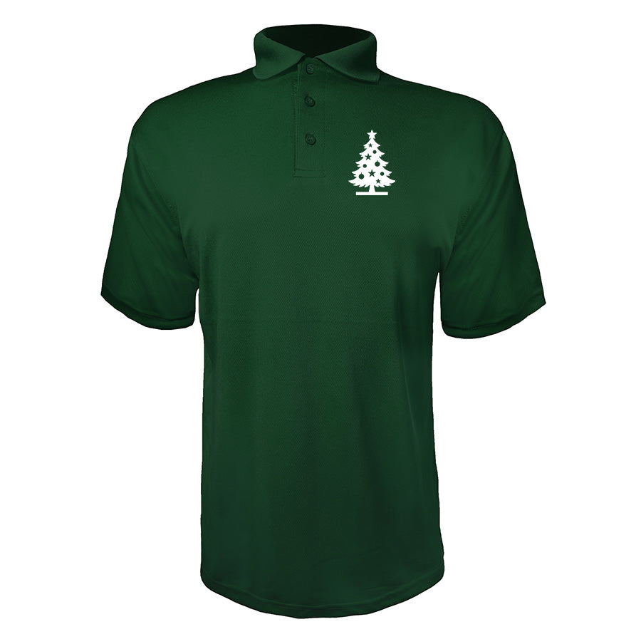 Men's Christmas Tree Polyester Polo