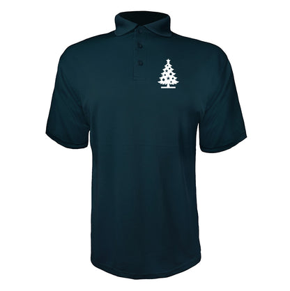 Men's Christmas Tree Polyester Polo