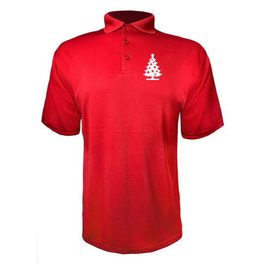 Men's Christmas Tree Polyester Polo