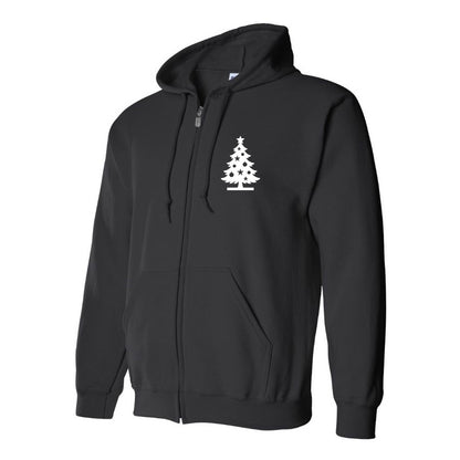 Men's Christmas Tree Zipper Hoodie