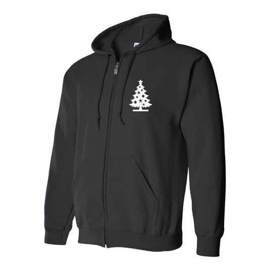 Men's Christmas Tree Zipper Hoodie