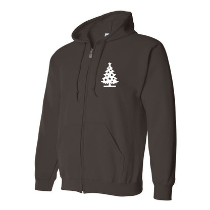 Men's Christmas Tree Zipper Hoodie