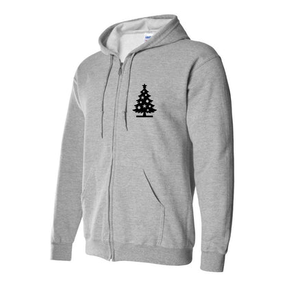 Men's Christmas Tree Zipper Hoodie