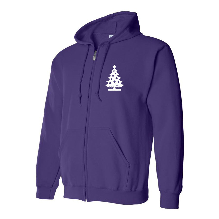 Men's Christmas Tree Zipper Hoodie