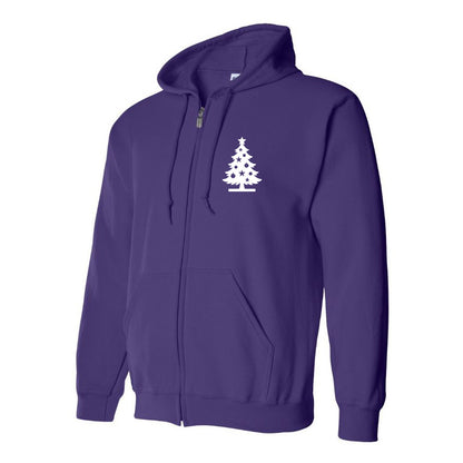Men's Christmas Tree Zipper Hoodie