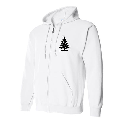 Men's Christmas Tree Zipper Hoodie