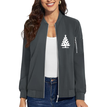 Women's Christmas Tree Premium Bomber Jacket Outerwear