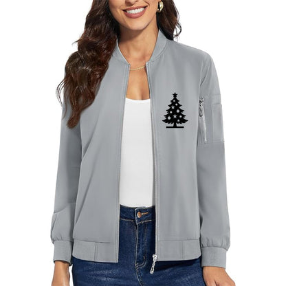 Women's Christmas Tree Premium Bomber Jacket Outerwear