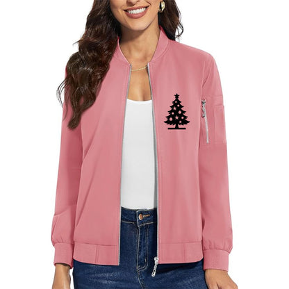 Women's Christmas Tree Premium Bomber Jacket Outerwear