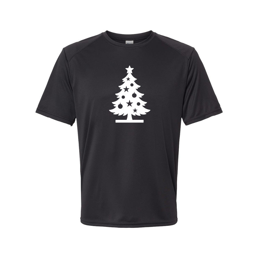 Youth Kids Christmas Tree Polyester T-Shirt