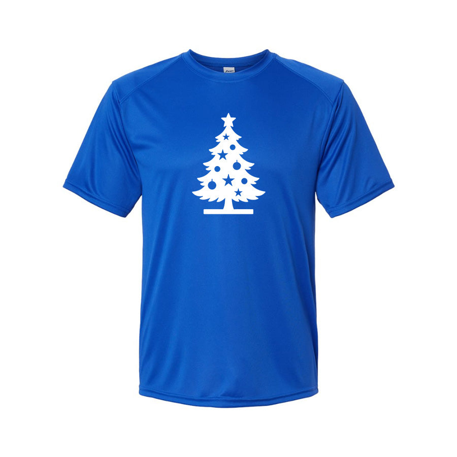 Youth Kids Christmas Tree Polyester T-Shirt