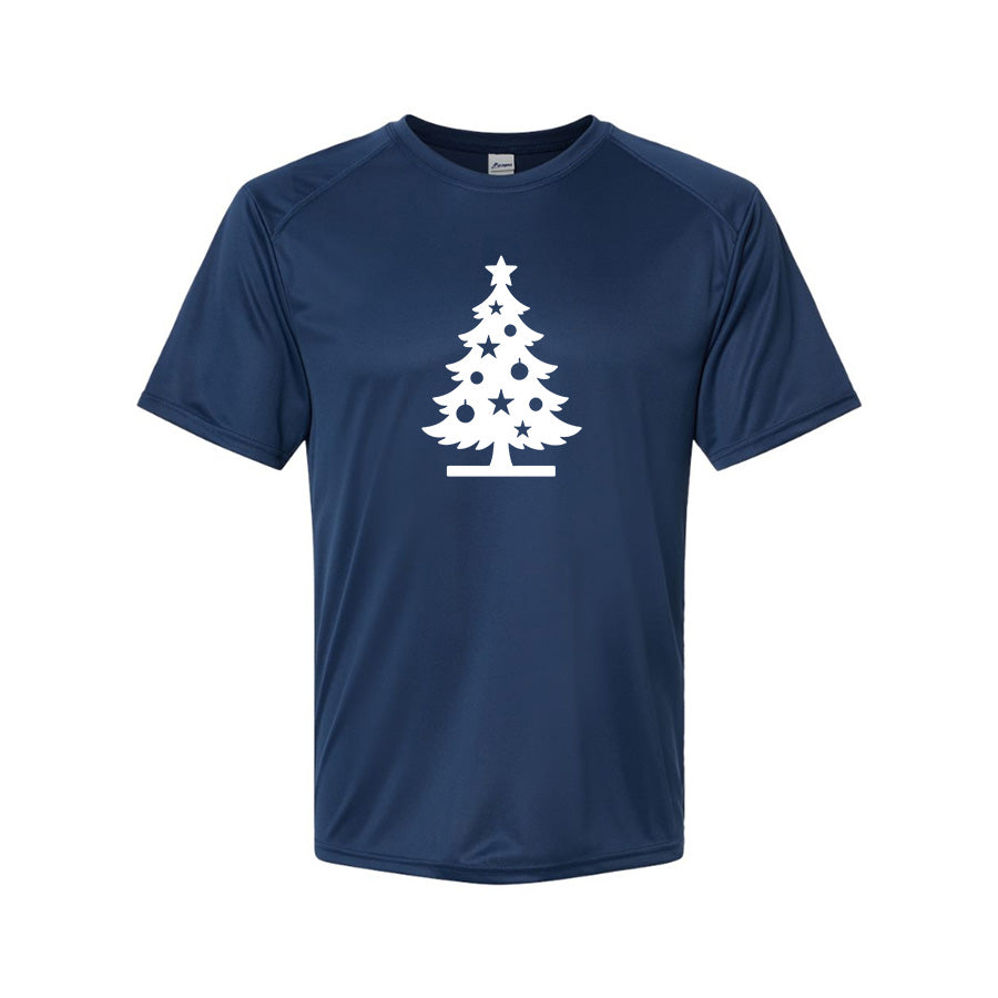 Youth Kids Christmas Tree Polyester T-Shirt