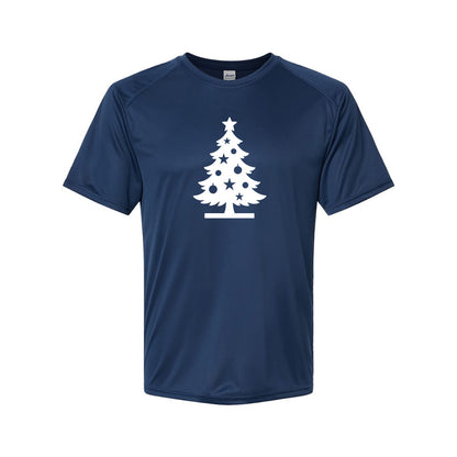 Youth Kids Christmas Tree Polyester T-Shirt