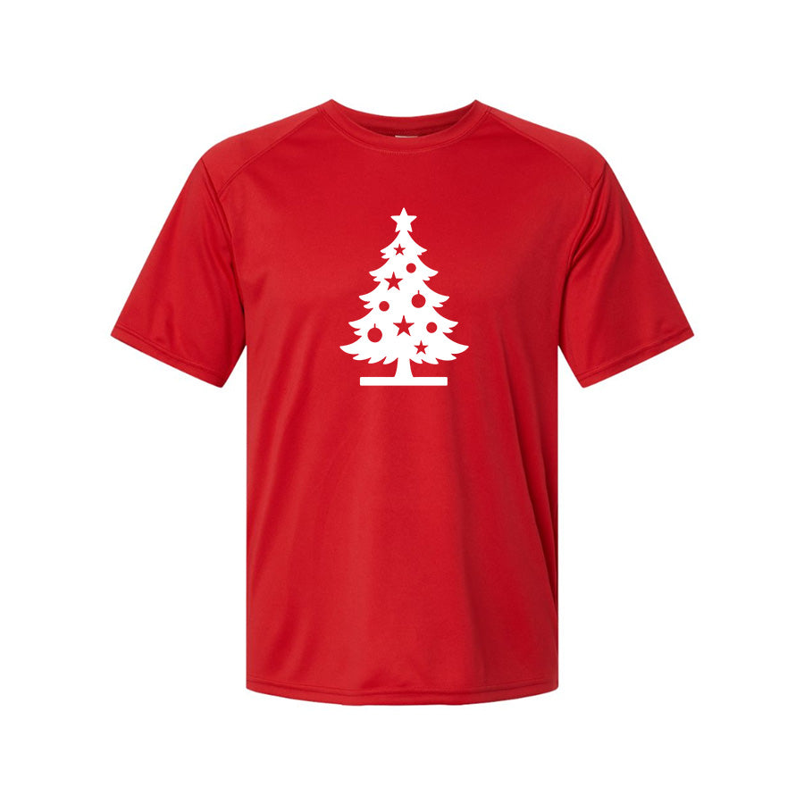 Youth Kids Christmas Tree Polyester T-Shirt