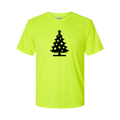 Youth Kids Christmas Tree Polyester T-Shirt
