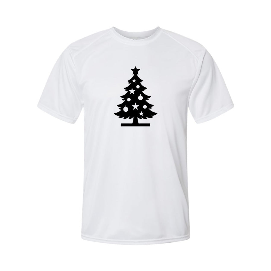Youth Kids Christmas Tree Polyester T-Shirt