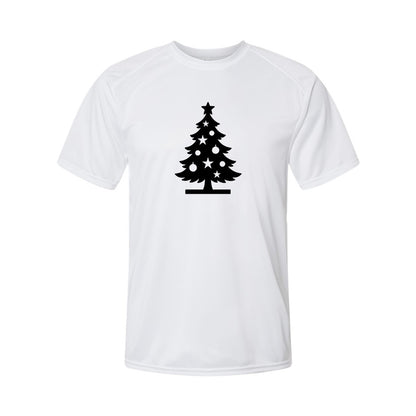 Youth Kids Christmas Tree Polyester T-Shirt