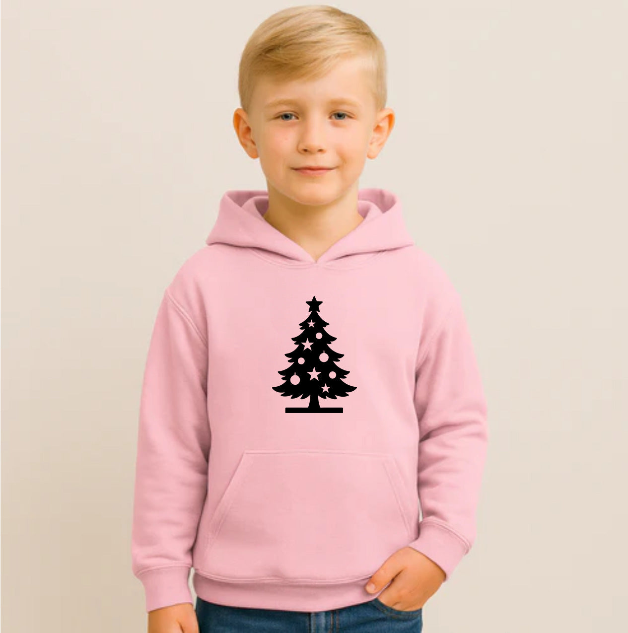 Youth Kids Christmas Tree Pullover Hoodie