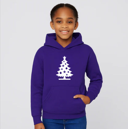 Youth Kids Christmas Tree Pullover Hoodie