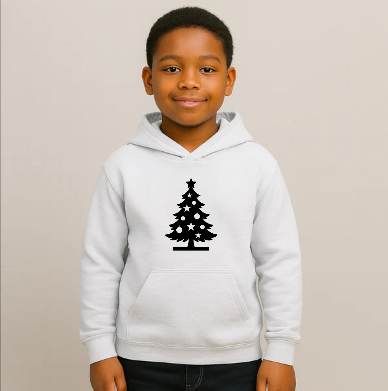 Youth Kids Christmas Tree Pullover Hoodie