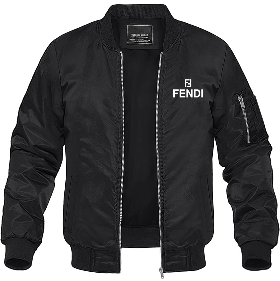 Men's Fendi Lightweight Bomber Jacket Windbreaker Softshell Varsity Jacket Coat